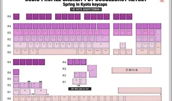 Picture of 142 Key Keycap Set -  Spring in Kyoto (Tai-Hao)