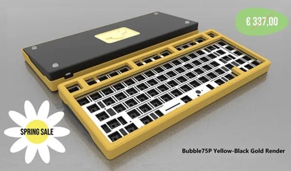 Picture of Bubble75 Keyboard Kit Premium [Yellow Black Gold]