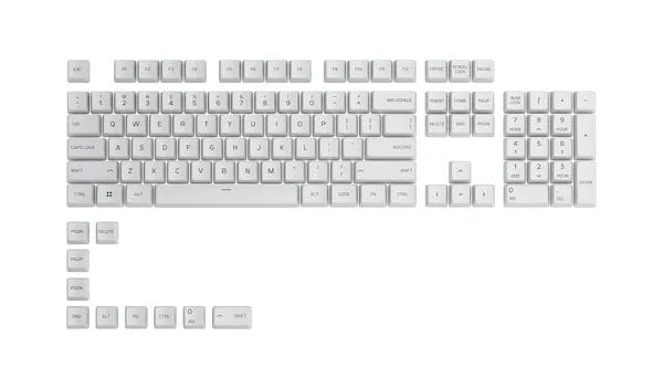 Picture of GPBT Arctic White Keycaps (ANSI)