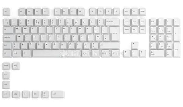 Picture of GPBT Arctic White Keycaps (ISO-UK)