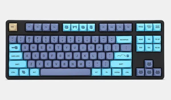 Picture of IDOBAO MA Blue Cat PBT Dye-Subbed Keycap Set