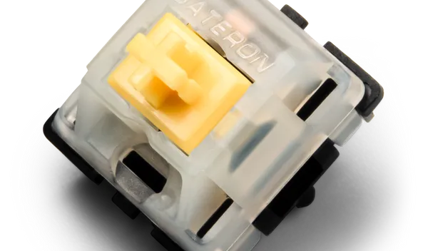 Picture of Milky Yellow Pro (Black-Bottom) Linear Switches - Switches