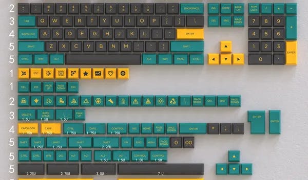 Picture of OSA Marrs Green PBT Doubleshot Keycaps Set