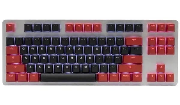 Picture of Tai-Hao Red & Black PBT Shine-Through Keycap Set