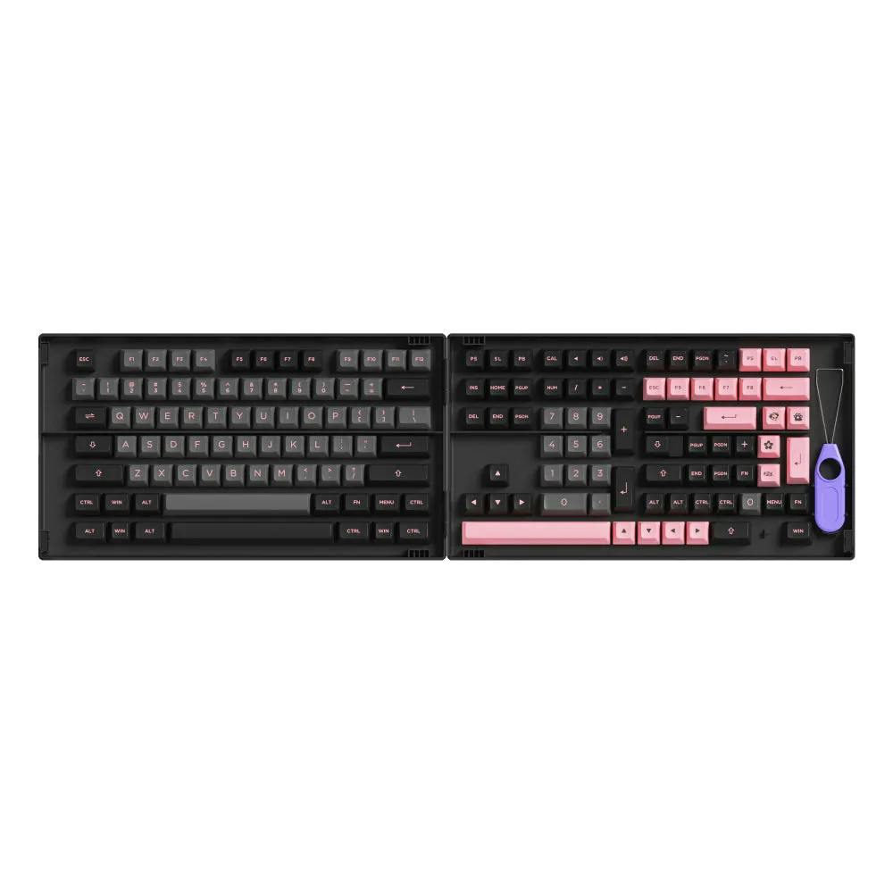 Image for AKKO Black & Pink ASA Keycaps Set