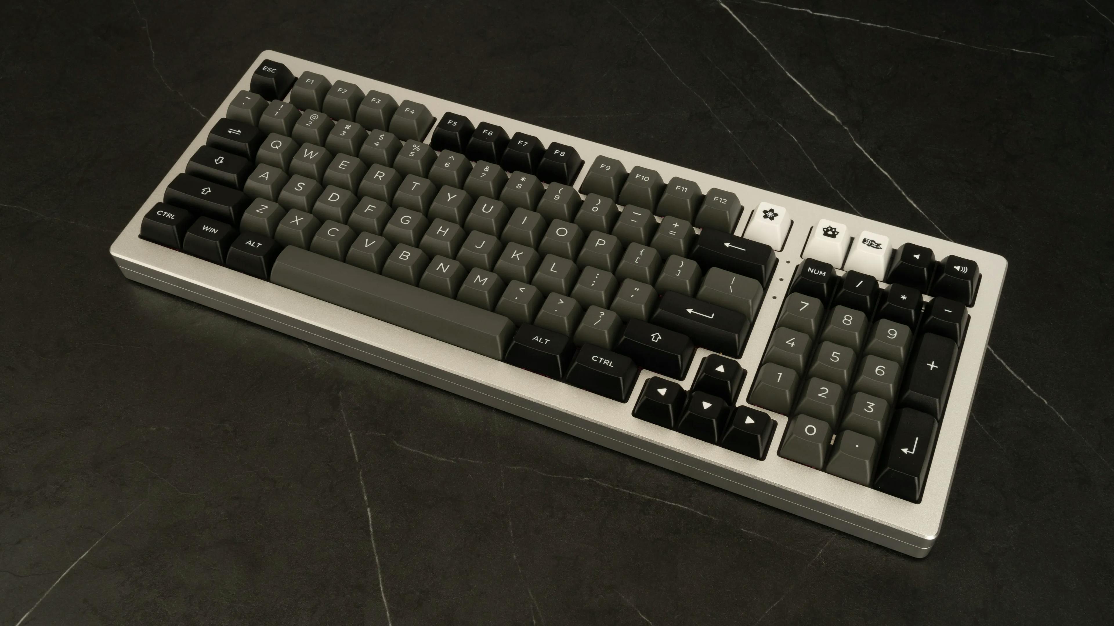 Image for Black and Silver Keycaps