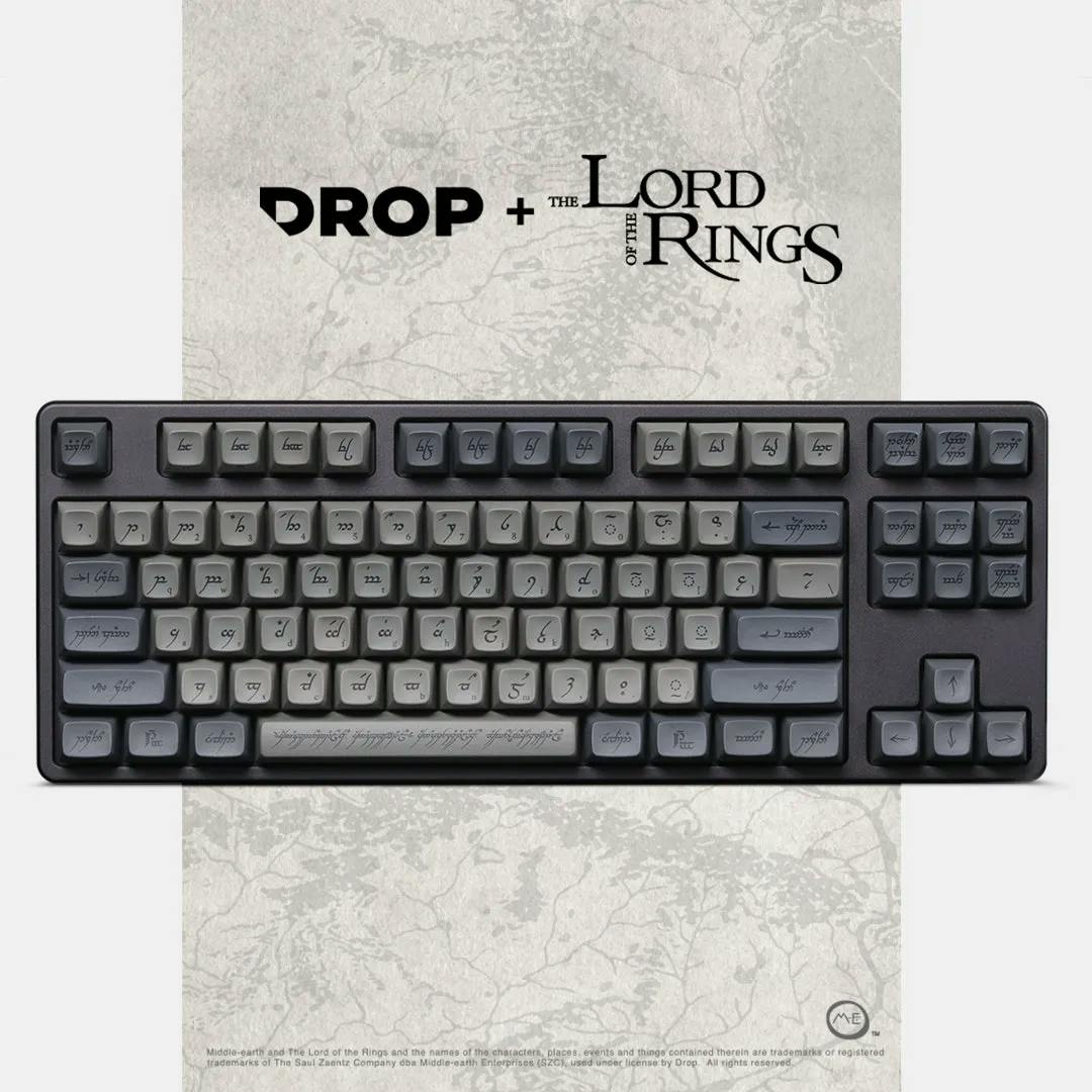 Image for Drop + The Lord of the Rings MT3 Black Speech Keycap Set