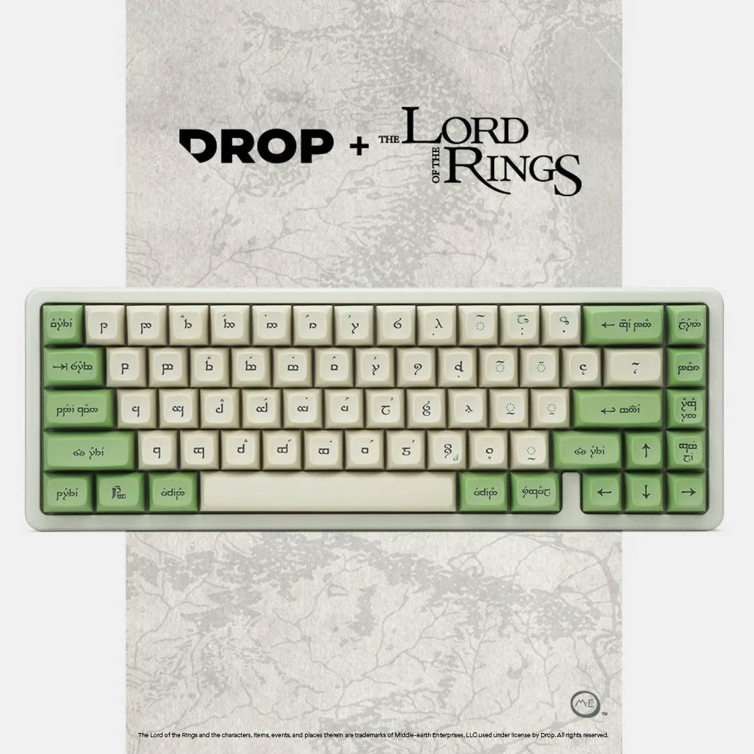 Image for Drop + The Lord of the Rings MT3 Elvish Keycap Set