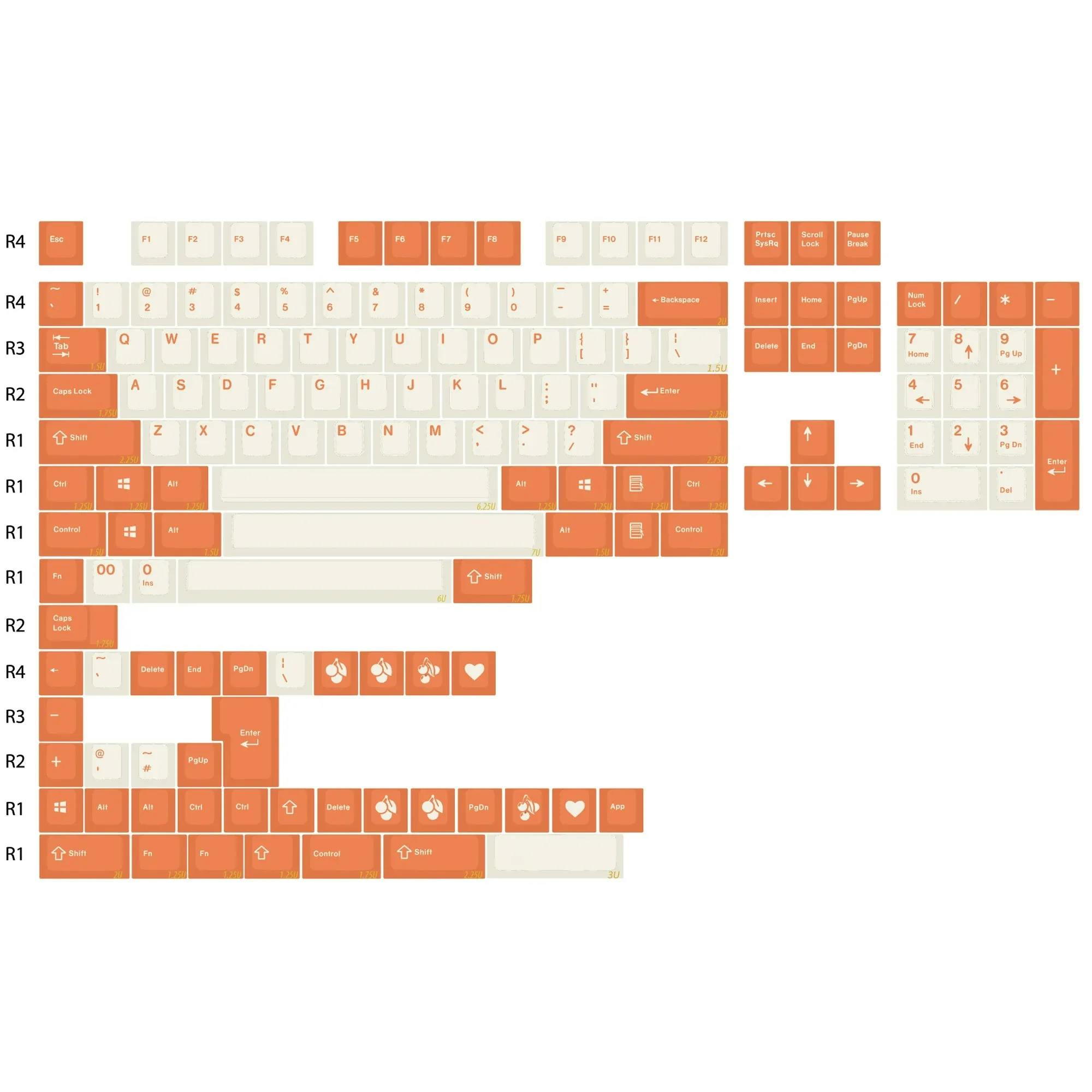 Image for ePBT Orange & White Keyset