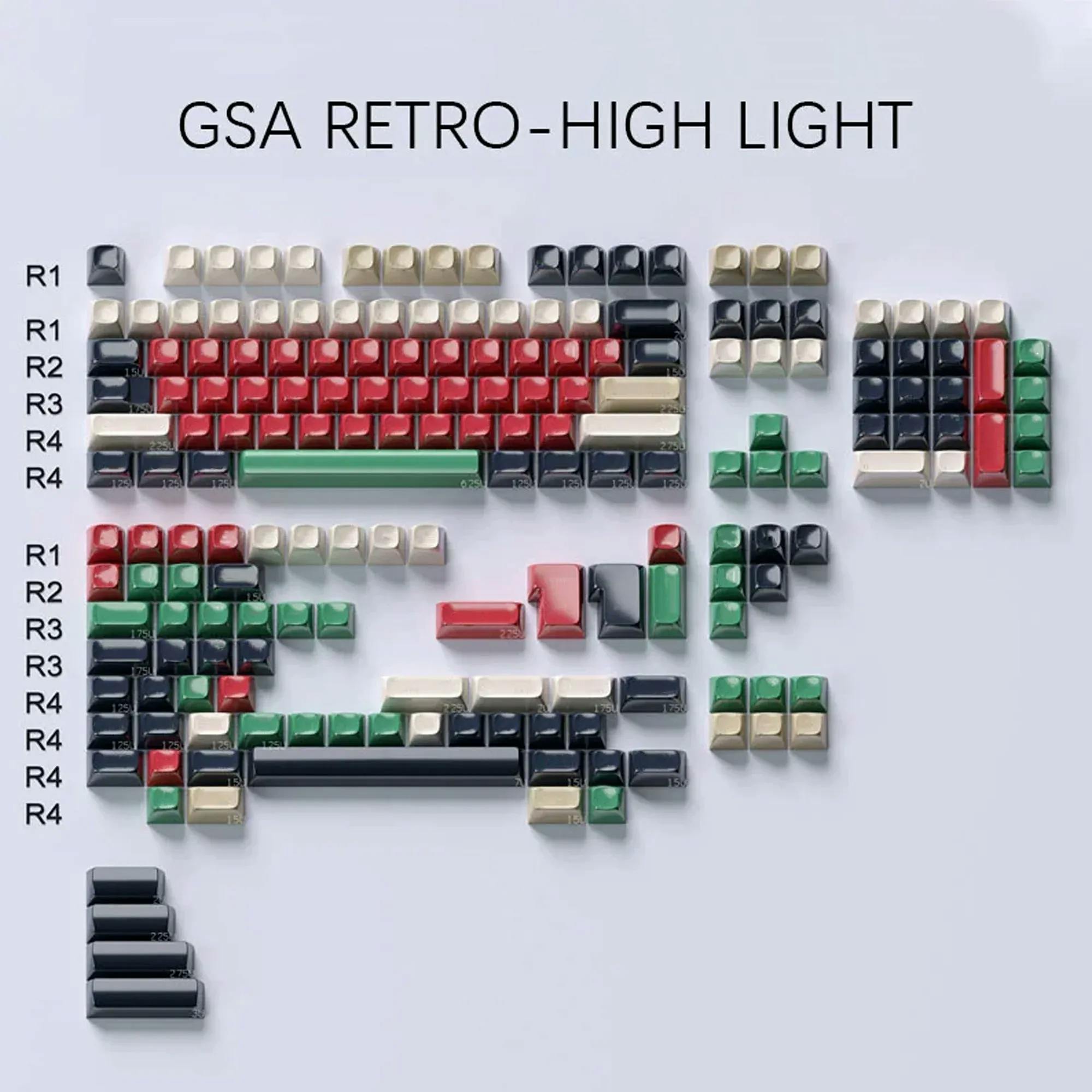 Image for GSA Blank Retro High-light ABS Keycaps