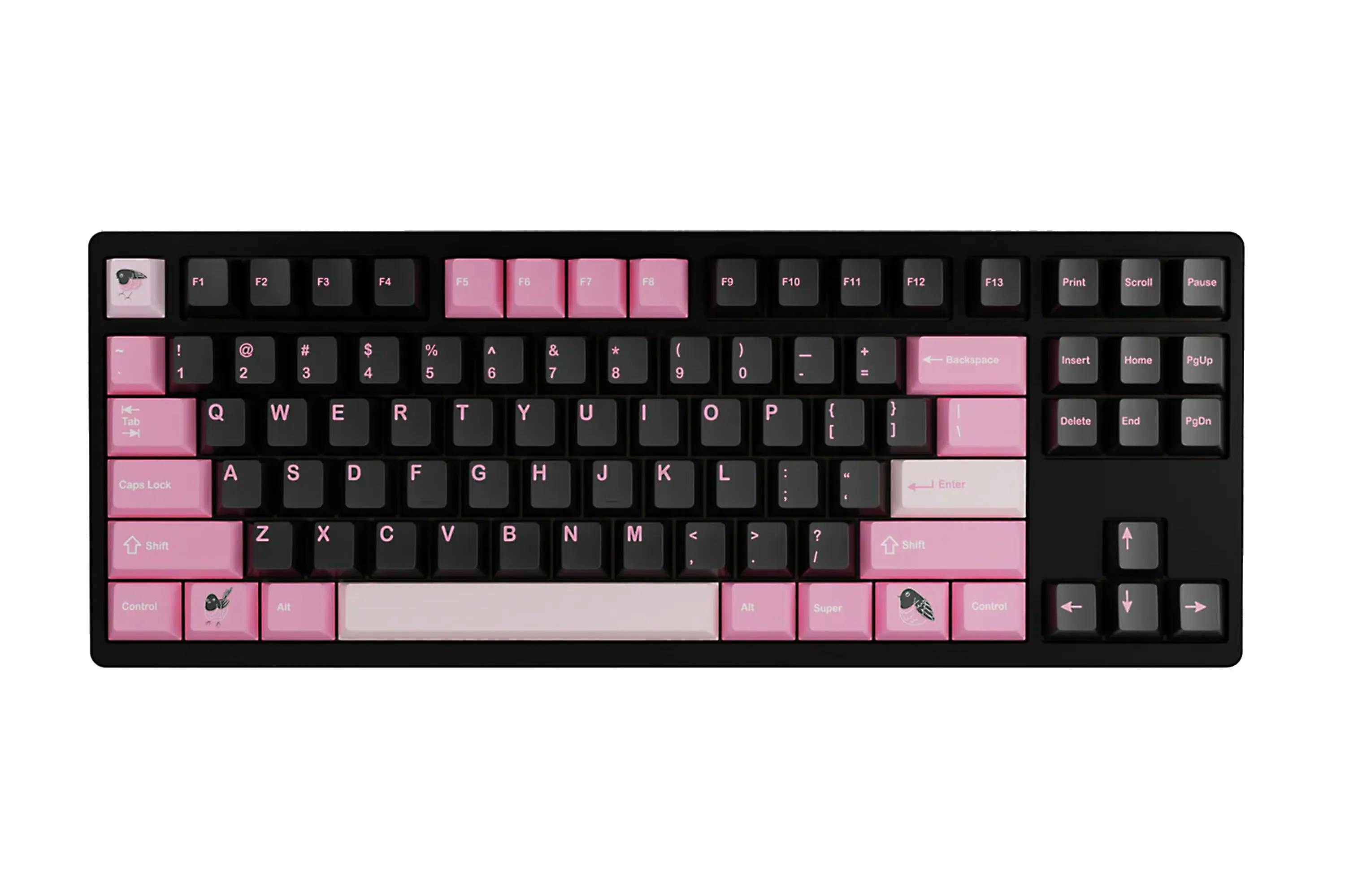 Image for kfaPBT Pink Robin Keycaps