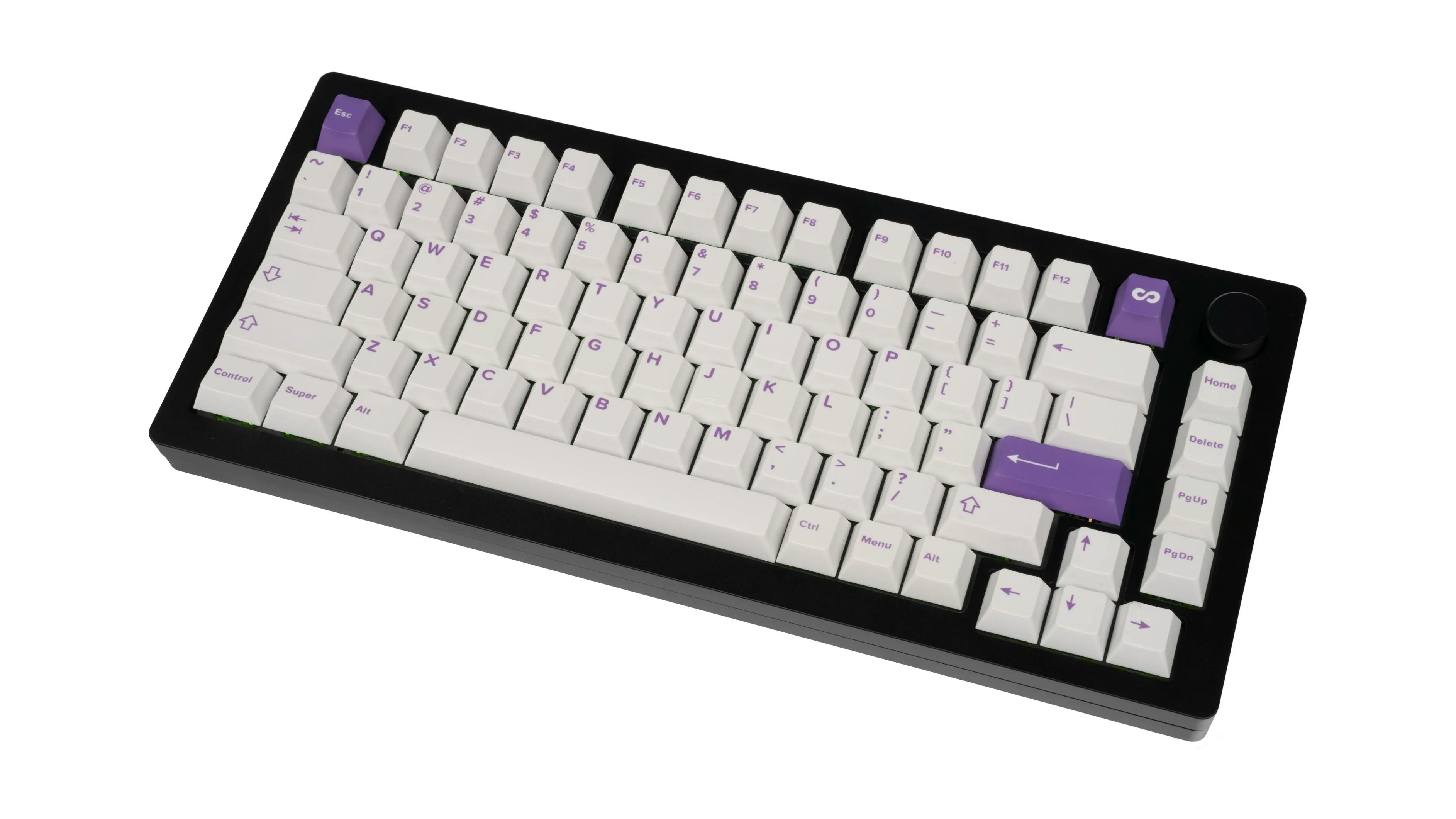 Image for Purple on White Keyset - 75% Kitting