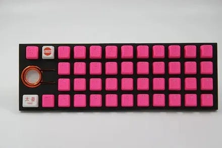 Image for Tai-Hao Rubber Backlit Keycaps-42 keys Neon Pink