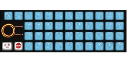 Image for Tai-Hao Rubber Backlit Keycaps-42keys Neon blue